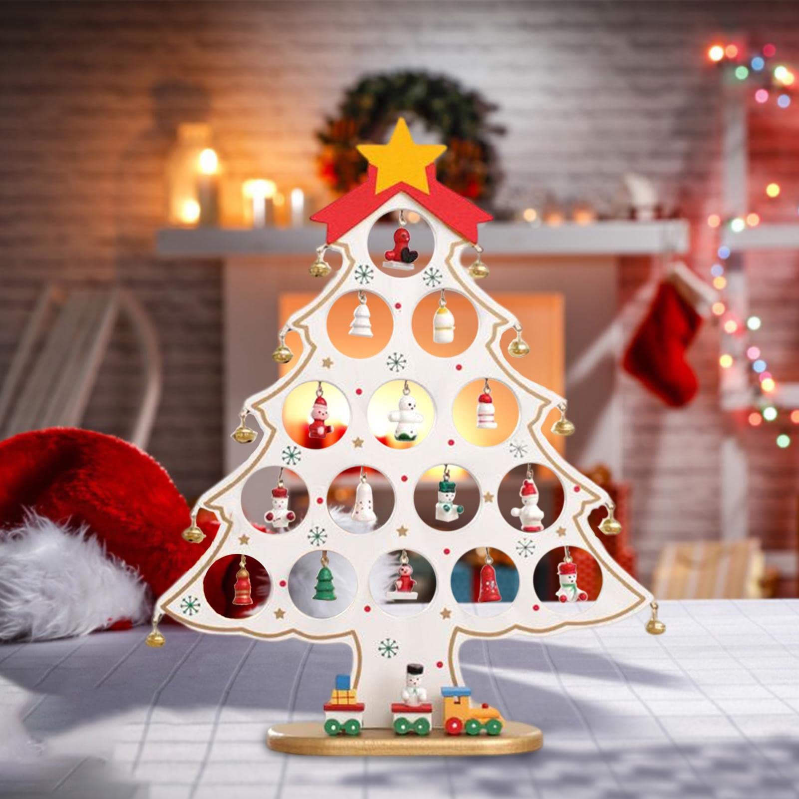 複数購入大歓迎✨クリスマスツリー 雪 フロック テーブルトップ デスクトッ Amazon.co.jp: テーブルトップクリスマスツリー | ミニ卓上木製